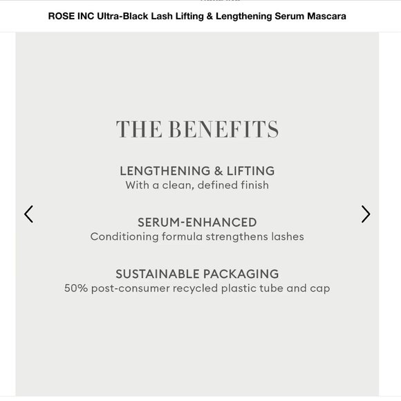 🌷New🌷ROSE INC Ultra-Black Lash Lifting & Lengthening Serum Mascara - Picture 10 of 15